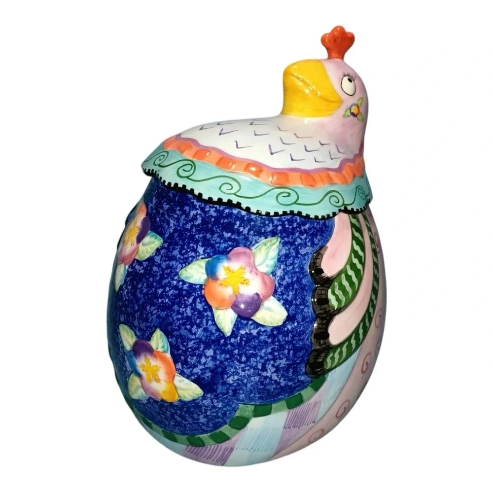 *RARE* Vitange Fitz & Floyd Gypsy Chicken Cookie Jar  10 3/4
